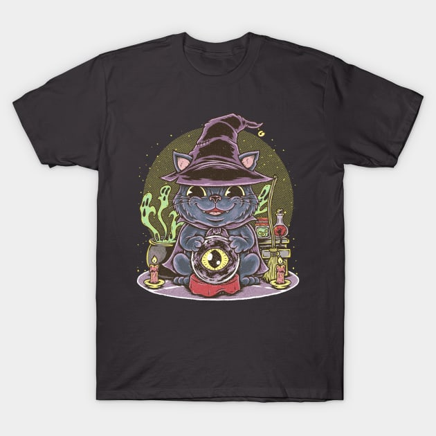 BLACK MAGIC CAT T-Shirt by Firebrander